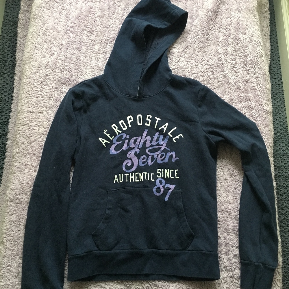 AERO Navy & Purple Hoodie Sweatshirt
